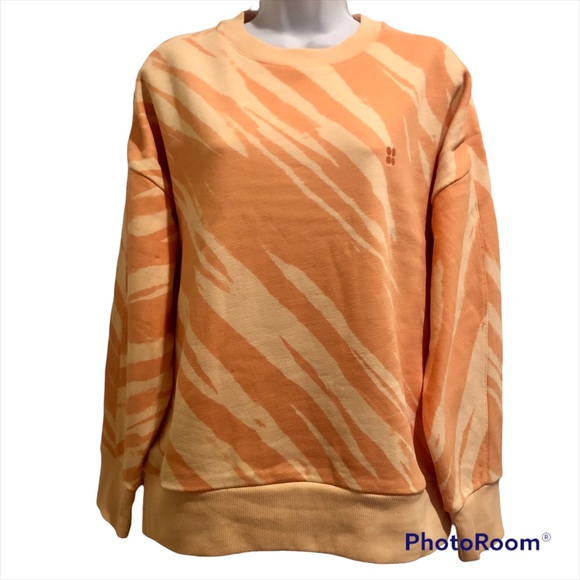 NWT Sweaty Betty Sweatshirt, M (runs large), creamsicle orange, soft and cozy! - Picture 4 of 15